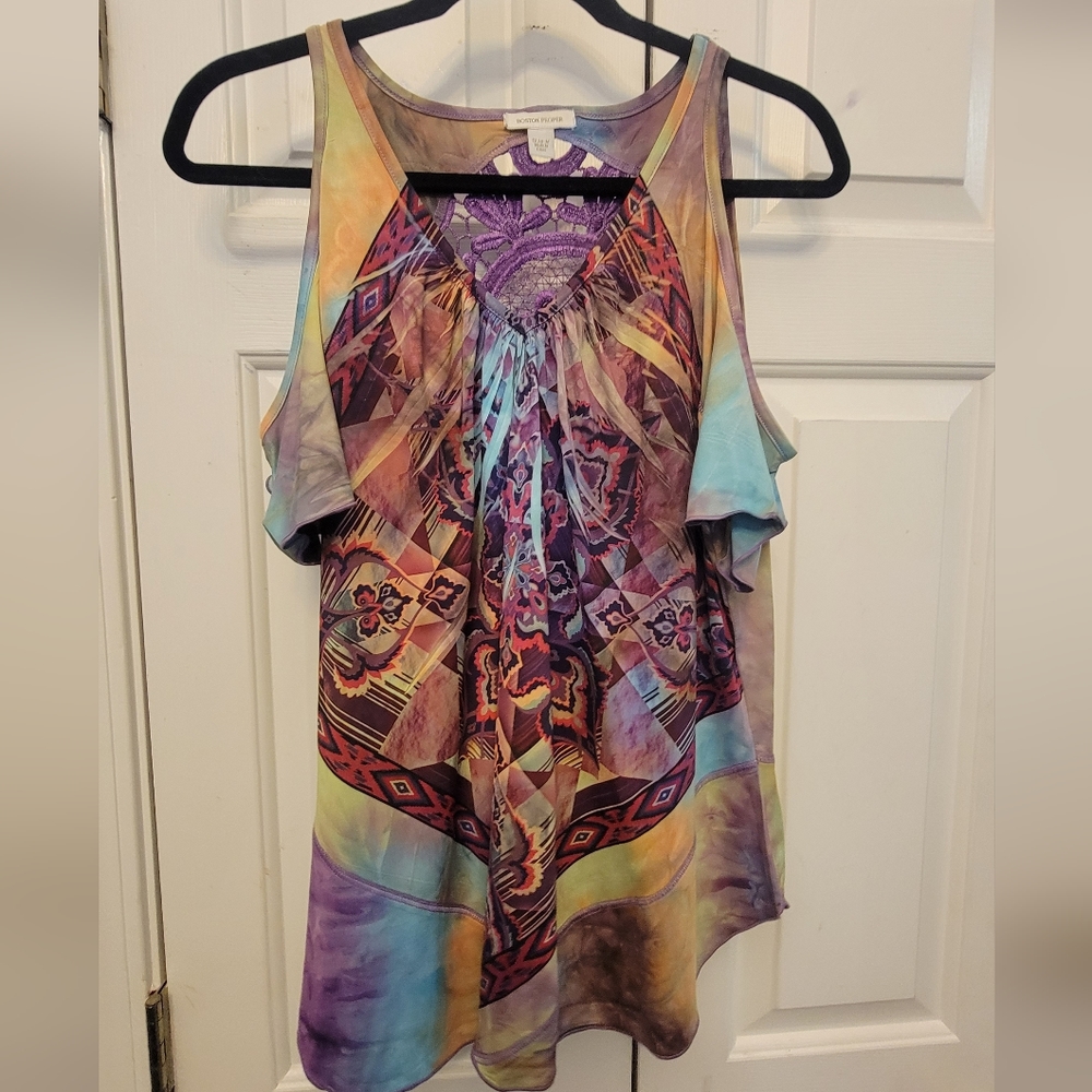 ‼️SOLD‼️Boston Proper Cold Shoulder Blouse, Size Medium